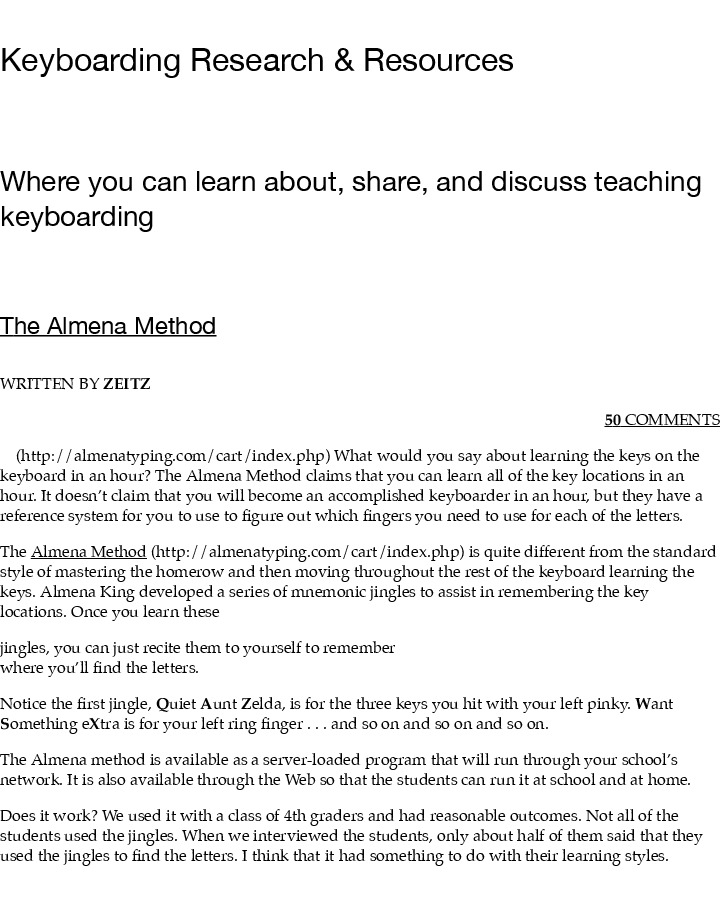 almena method touch typing tutorial